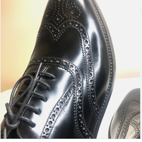 Style 202 B, Blk Polished Leather Brogue Shoes | UK 9 | US 10 | - Picture 14 of 15